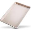 imageUltra Cuisine Nonstick Half Sheet Baking Pan  Food Safe Coating Warp amp Scratch Resistant Texture for Airflow amp Carbon Steel Design Durable for Professional Quality Roasting Size 13 x 18 inchChampagne