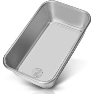 Ultra Cuisine Aluminum Loaf Pan for Baking Bread – 9.5×5 inch Loaf Pan, 1lb – Easy Clean, Quality, Durable Bread Tin – Commercial Aluminum Bread Pan for Baking Banana Bread, Cakes, Casseroles, Loaves(Silver)