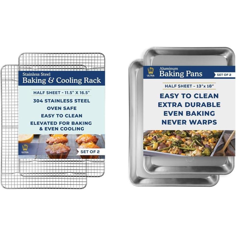 Jelly Rack 3 Stainless Steel Wire Cooling Rack for Baking – 3 Pack – 1 for Half ...